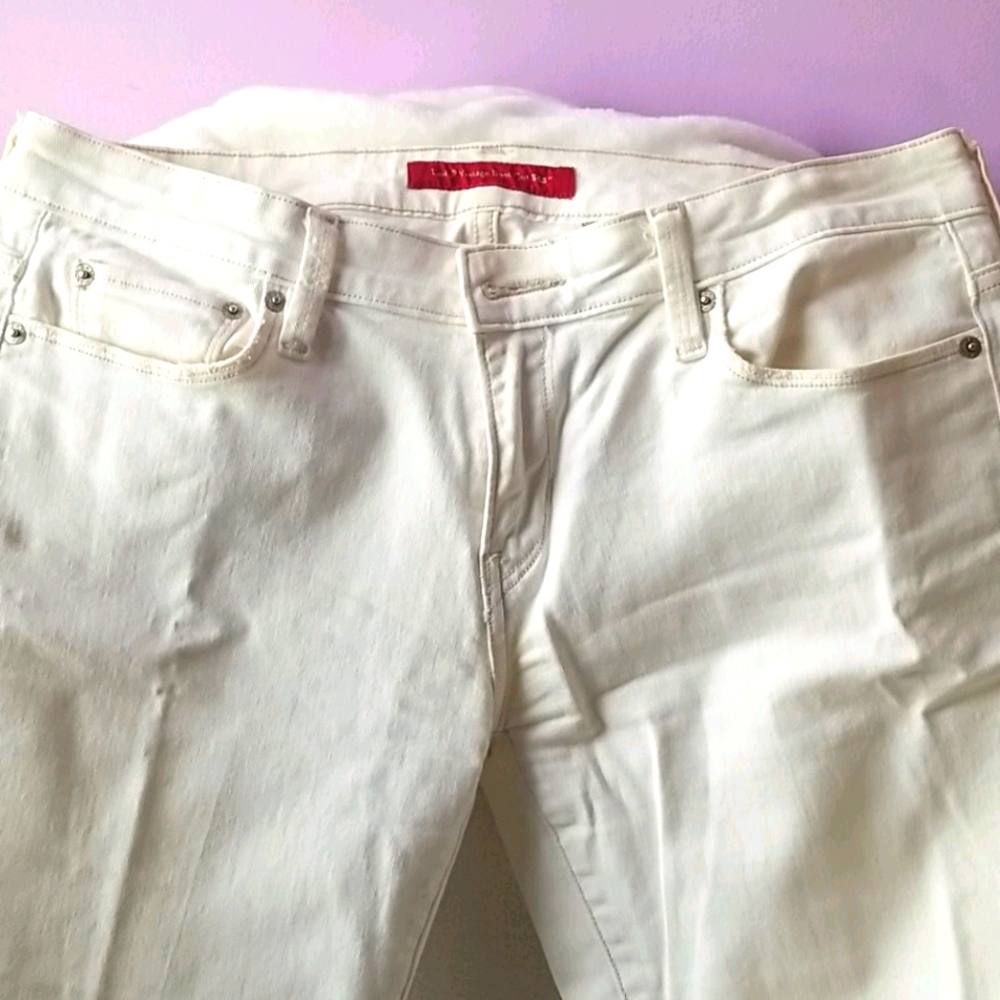 Levi's vintage boot cut 565 white jeans
